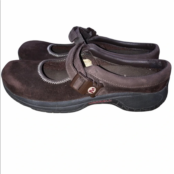 Merrell Encore Mary Jane leather espresso shoes size 9 1/2 - Picture 1 of 8